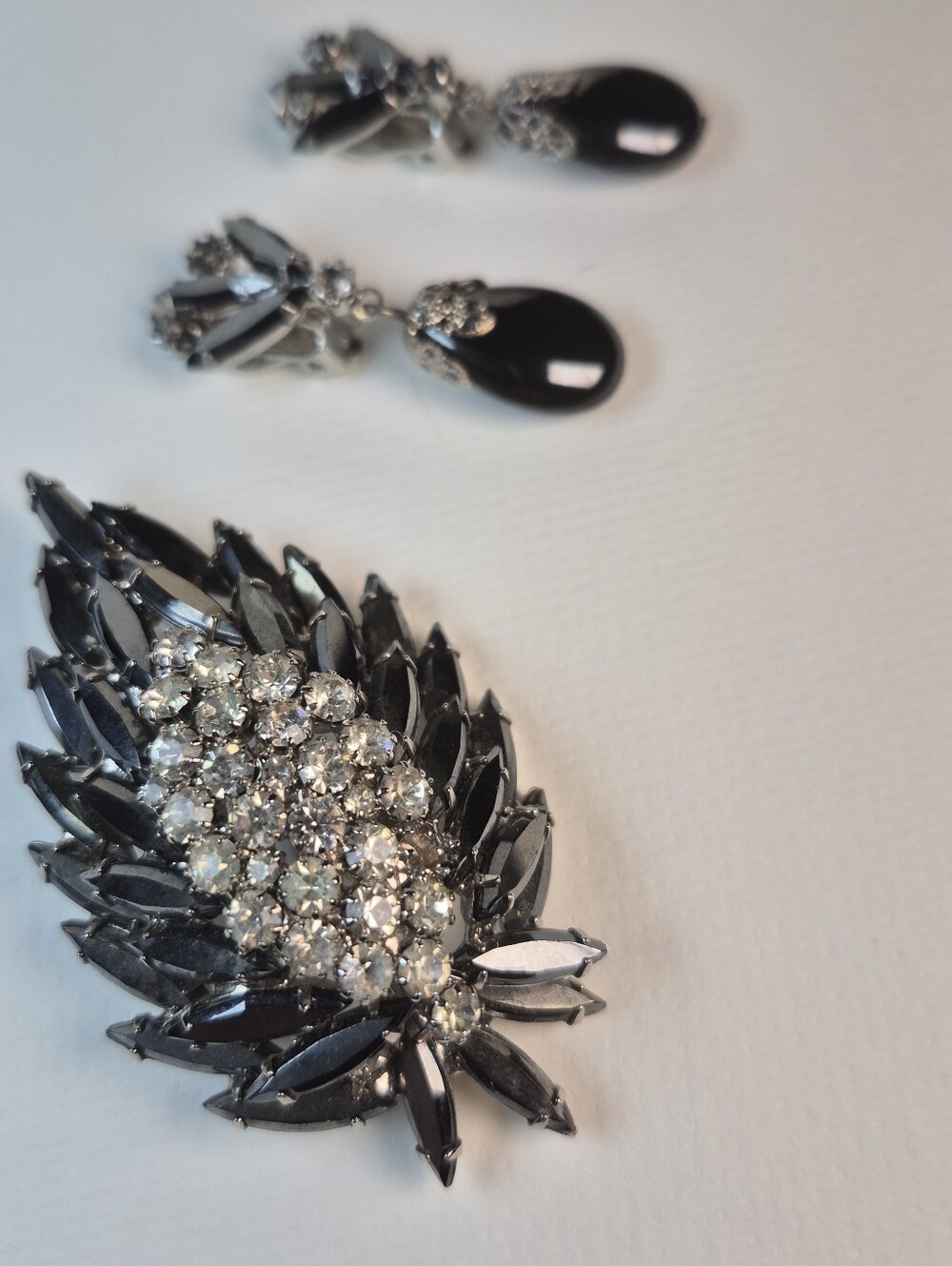 Jet glass And Rhinstone JULIANA DE. Part of CAROLE TANNEBAUMS PEROSNAL COLLECTIO